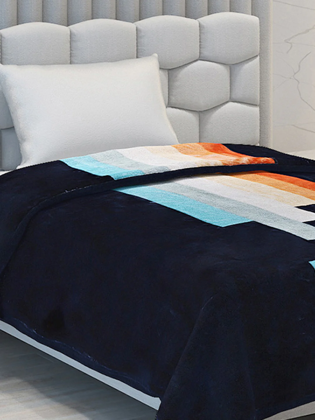 Printed Single Bed Blanket for Mild Winter -2 Ply - Image 4