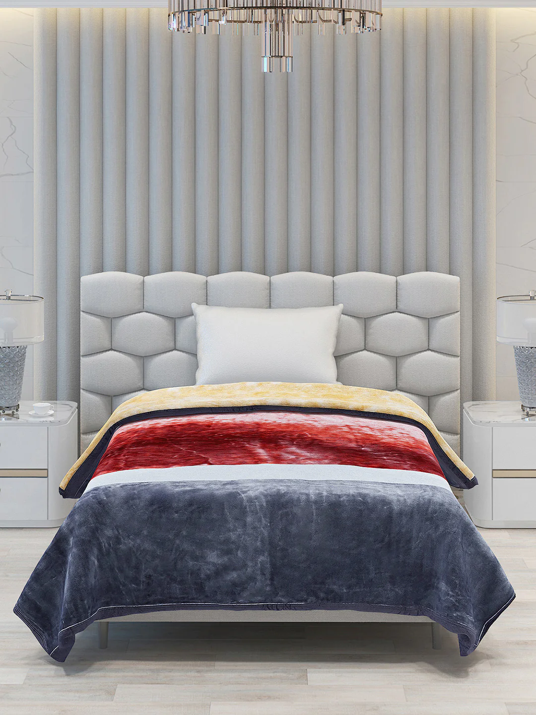 Printed Single Bed Blanket for Mild Winter -2 Ply - Image 3