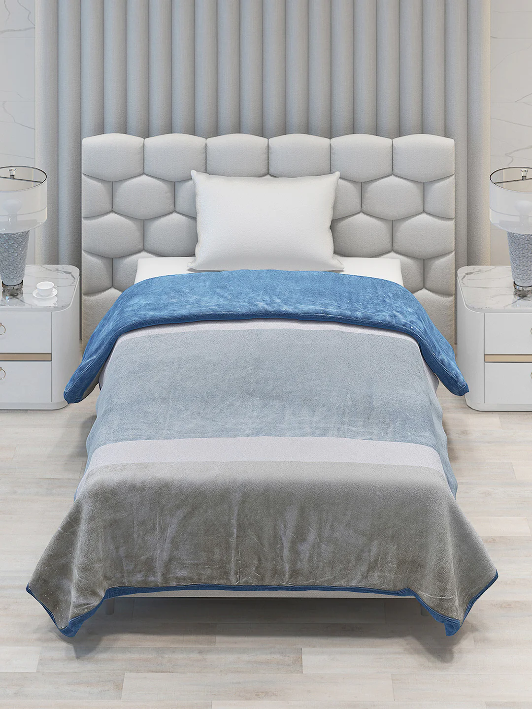Printed Single Bed Blanket for Mild Winter -2 Ply - Image 2
