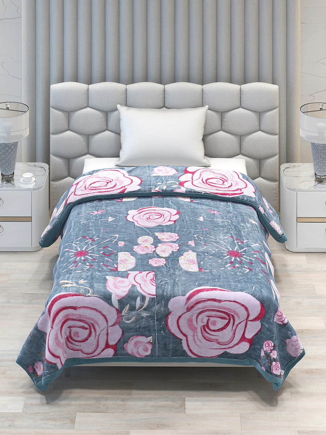 Printed Single Bed Blanket for Mild Winter -2 Ply - Image 2