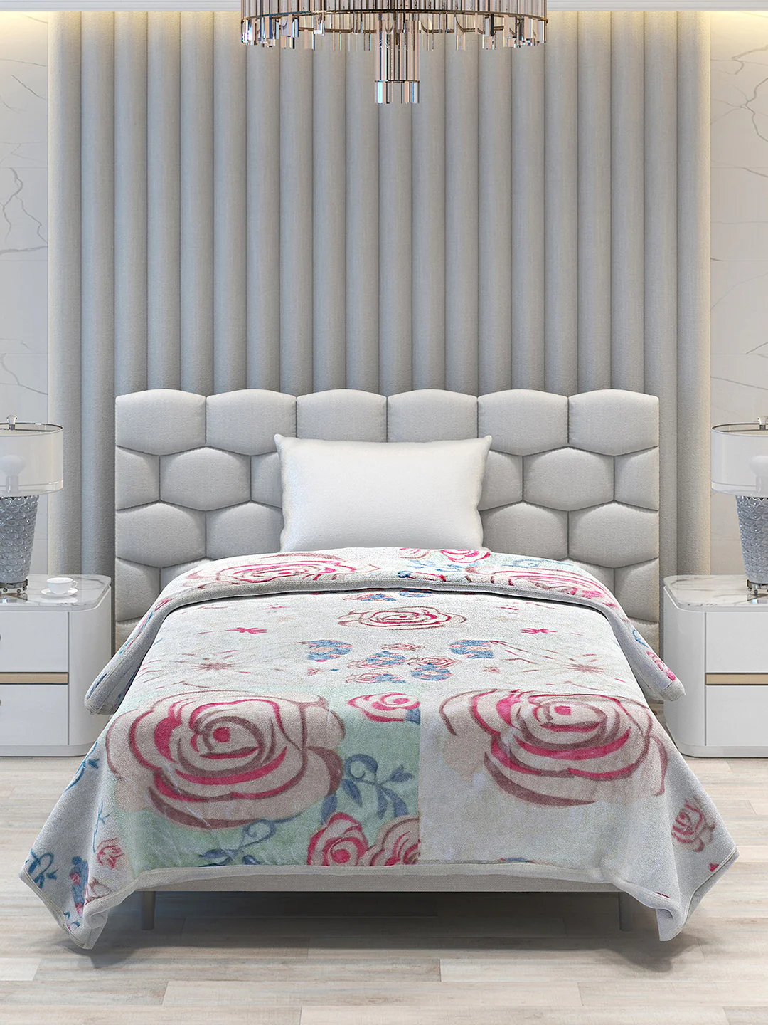 Printed Single Bed Blanket for Mild Winter -2 Ply - Image 3