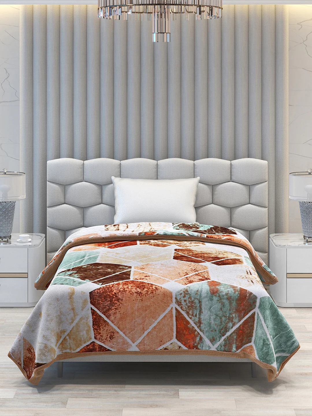 Printed Single Bed Blanket for Mild Winter -2 Ply - Image 3