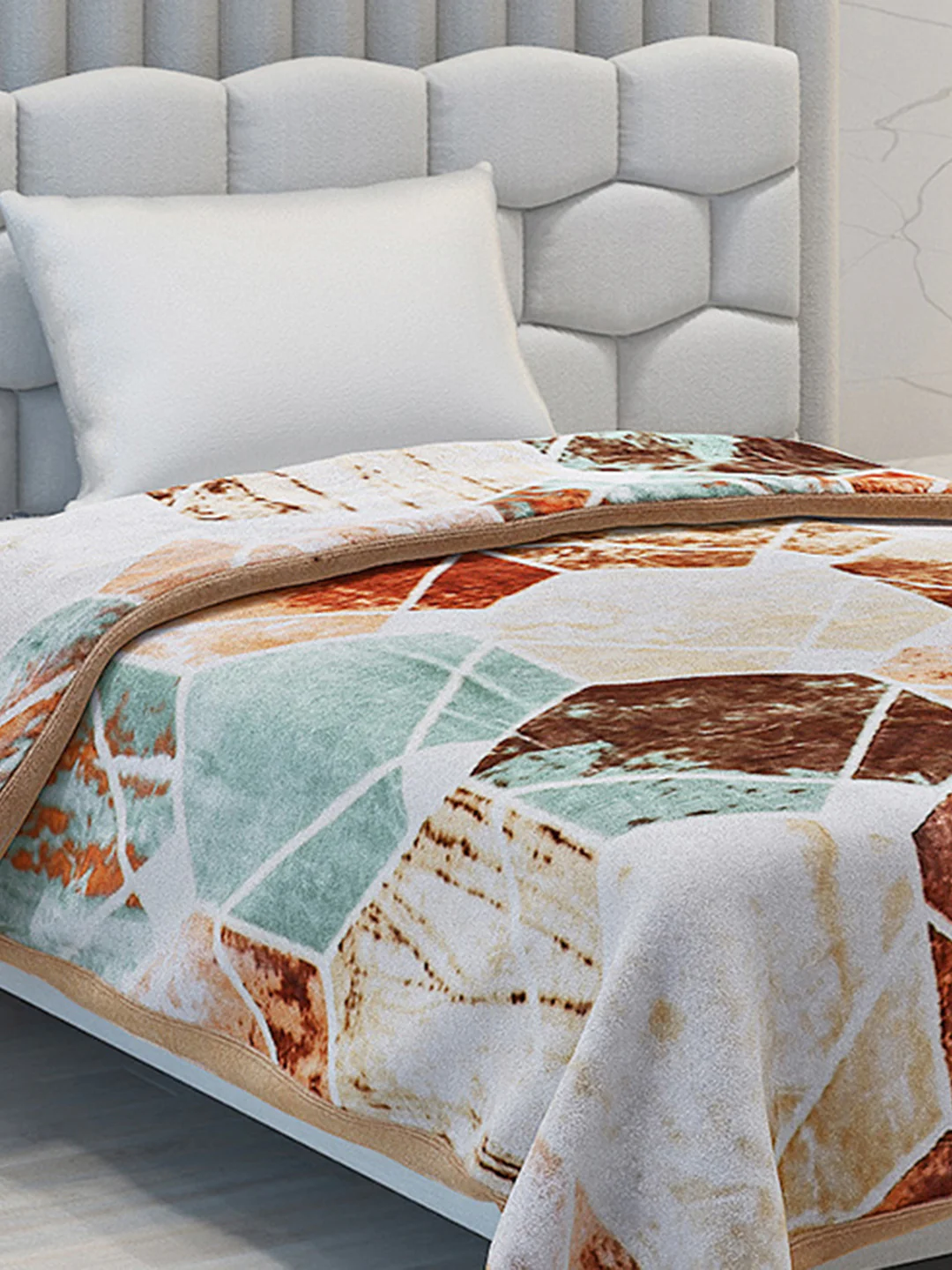 Printed Single Bed Blanket for Mild Winter -2 Ply - Image 4