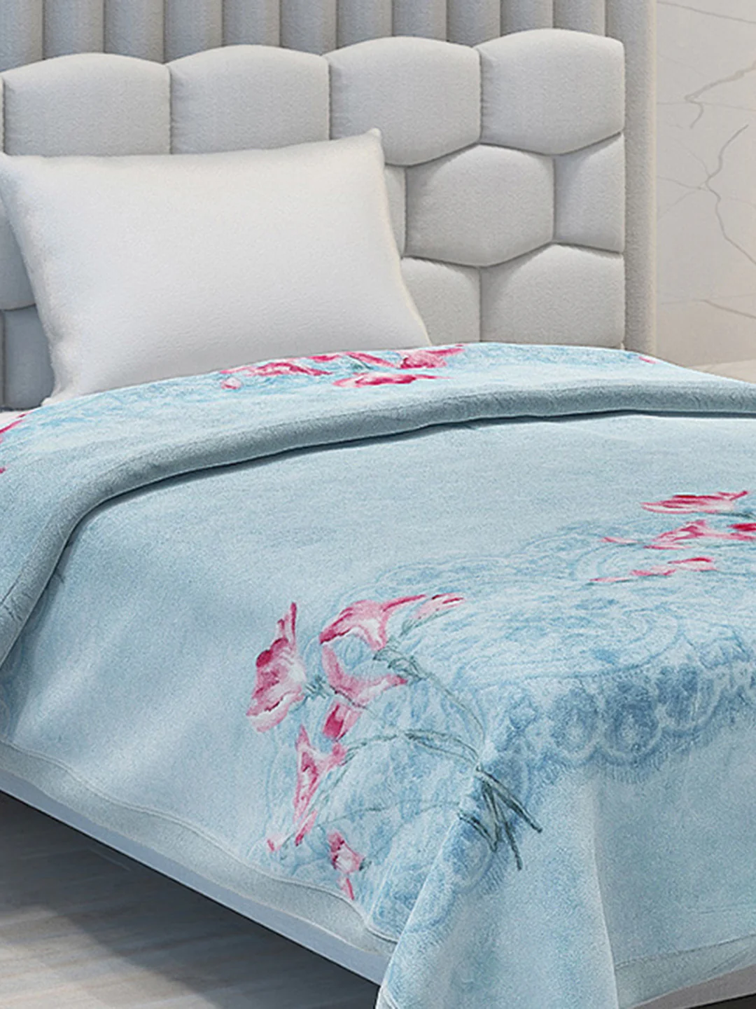 Printed Single Bed Blanket for Mild Winter -2 Ply - Image 4