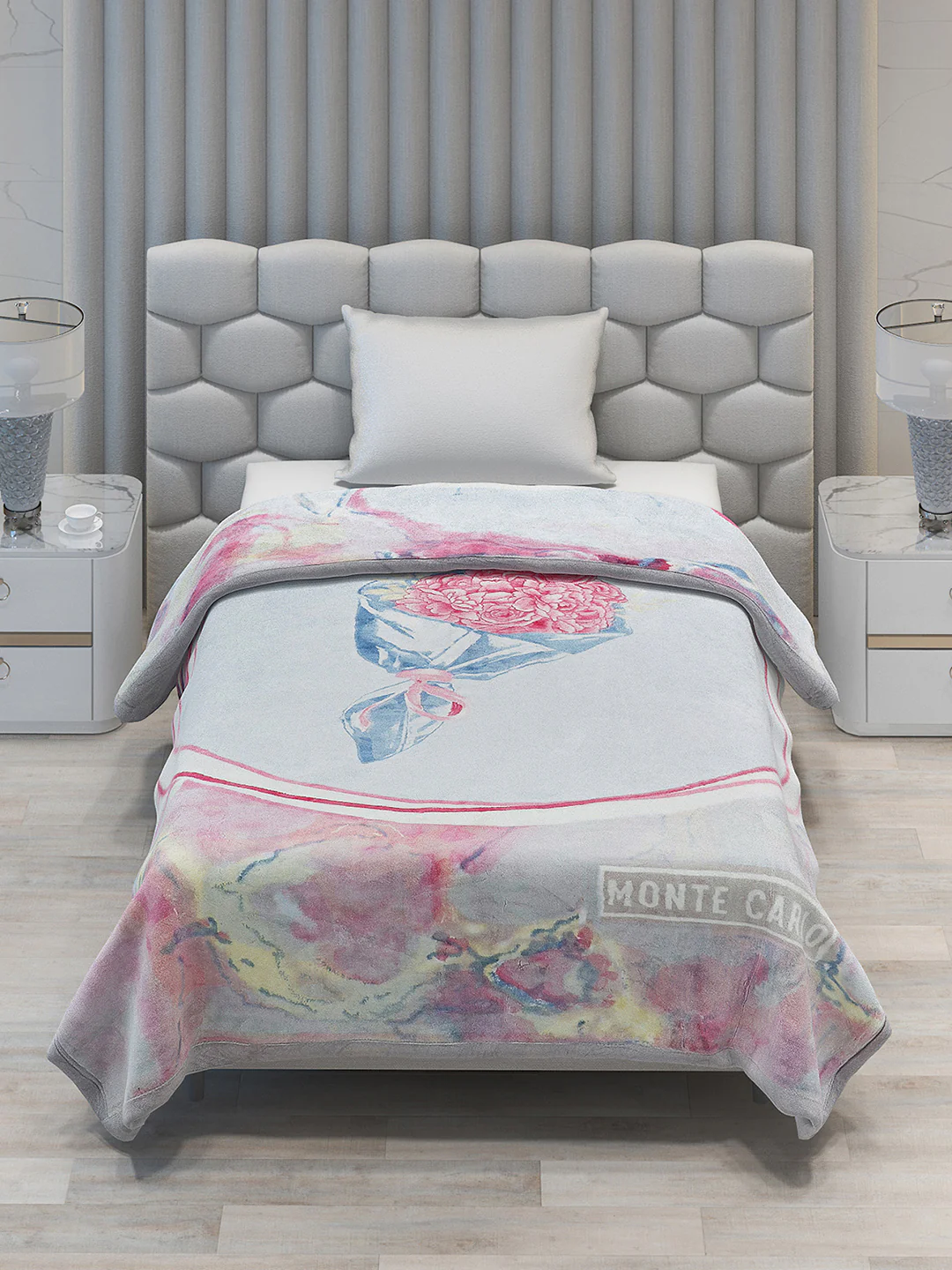 Printed Single Bed Blanket for Mild Winter -2 Ply - Image 2