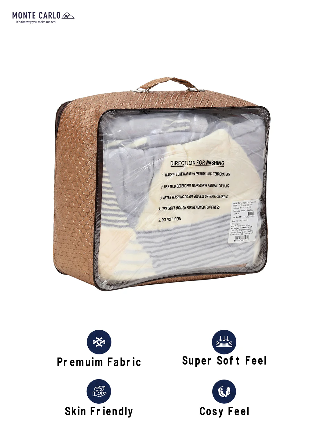 Printed Single Bed Blanket for Mild Winter -2 Ply - Image 8