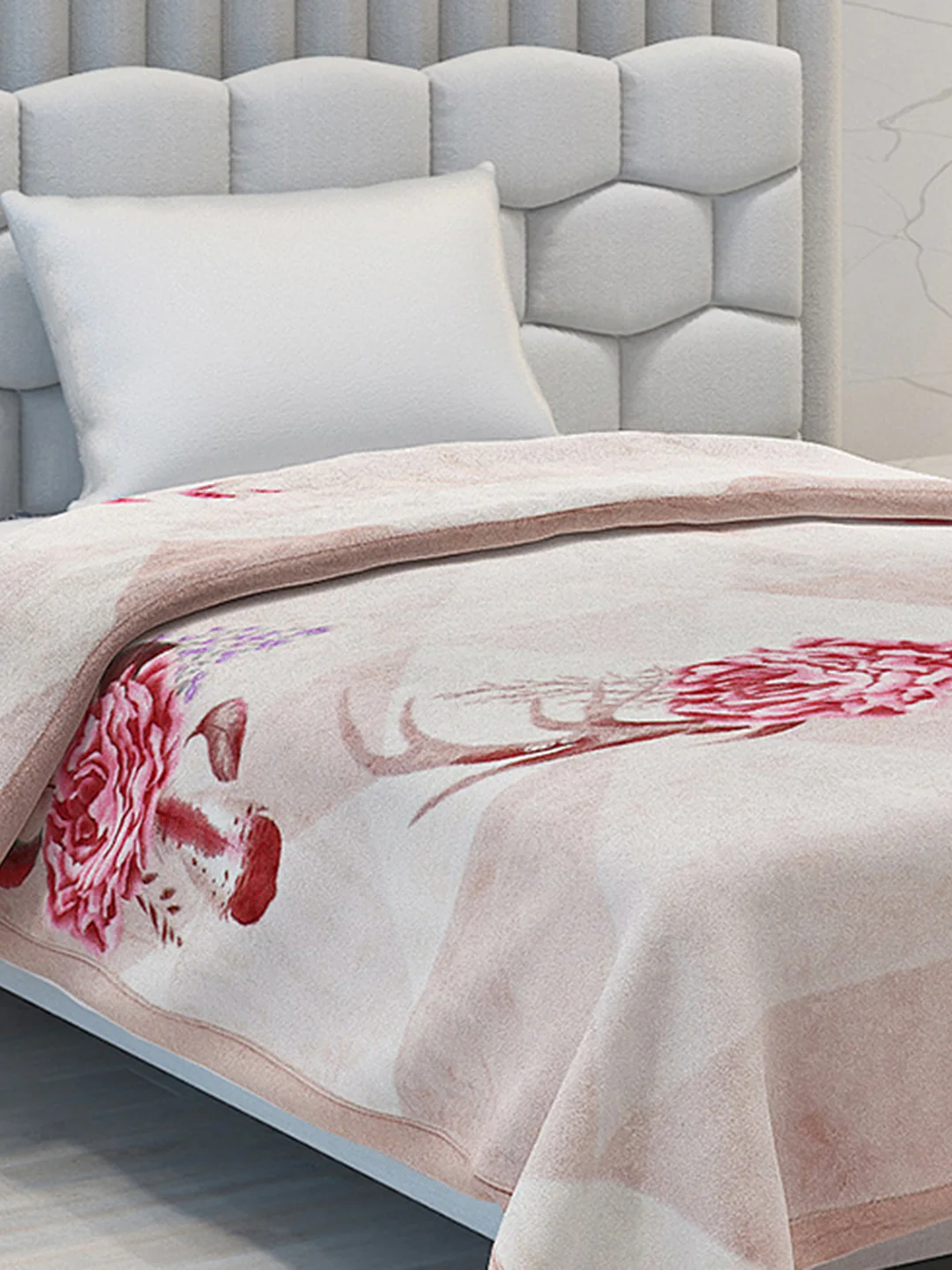 Printed Single Bed Blanket for Mild Winter -2 Ply - Image 4