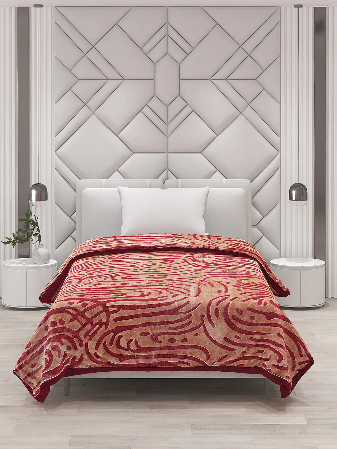 Printed Single Bed Blanket for Mild Winter -2 Ply - Image 3