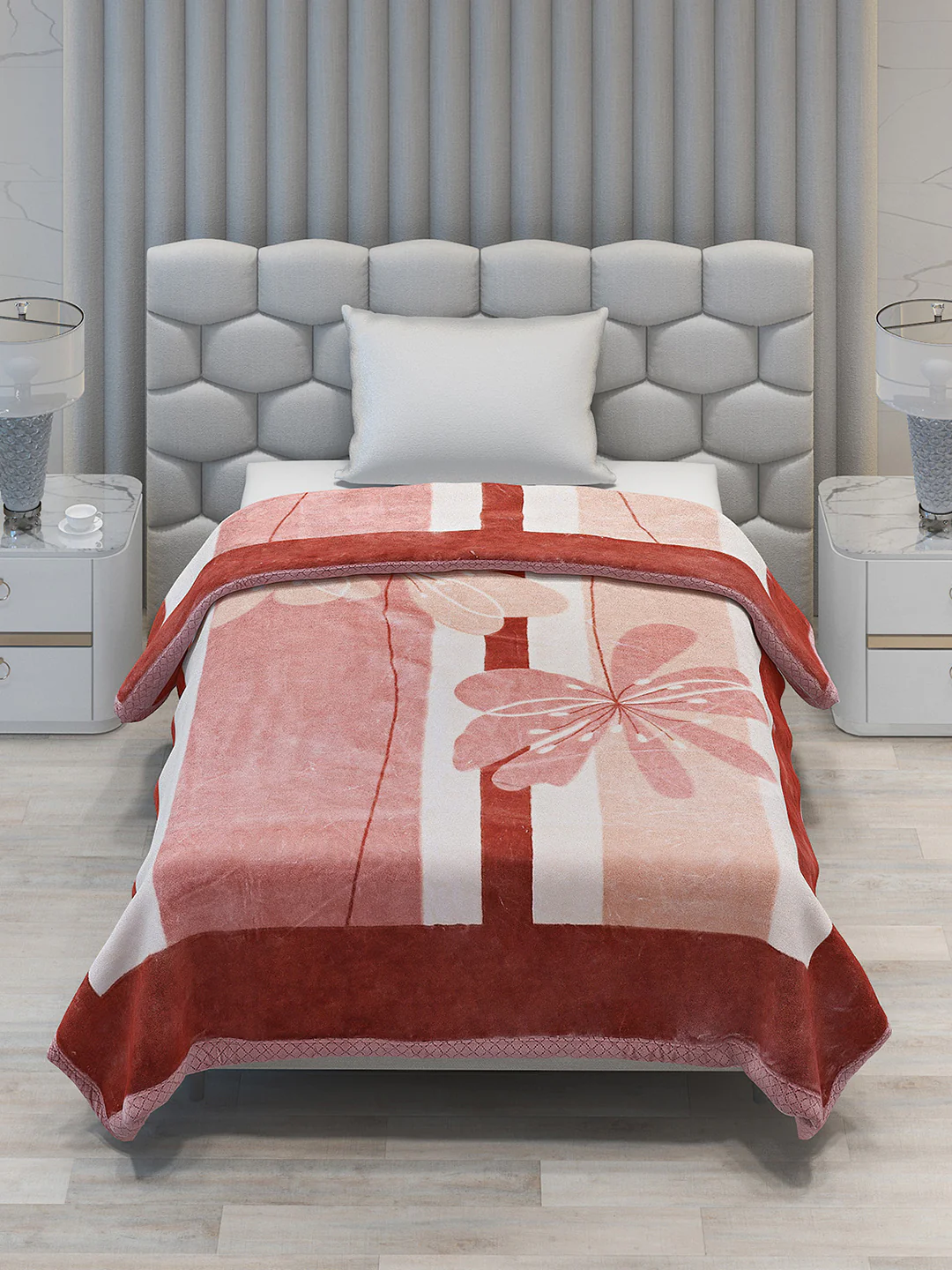 Printed Single Bed Blanket for Mild Winter -2 Ply - Image 2