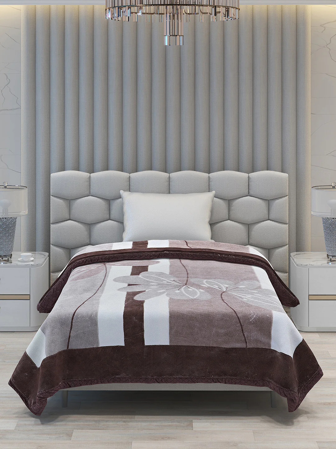 Printed Single Bed Blanket for Mild Winter -2 Ply - Image 3