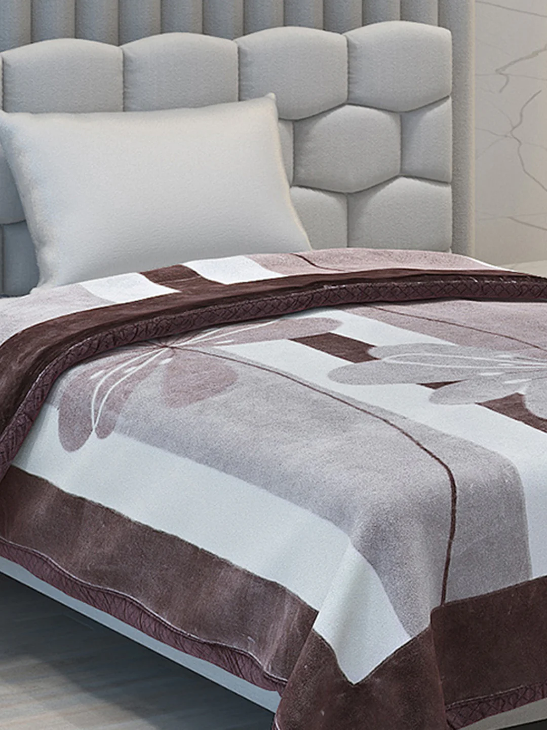 Printed Single Bed Blanket for Mild Winter -2 Ply - Image 4