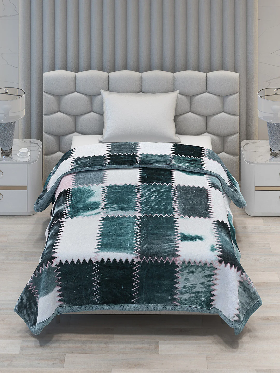 Printed Single Bed Blanket for Mild Winter -2 Ply - Image 2