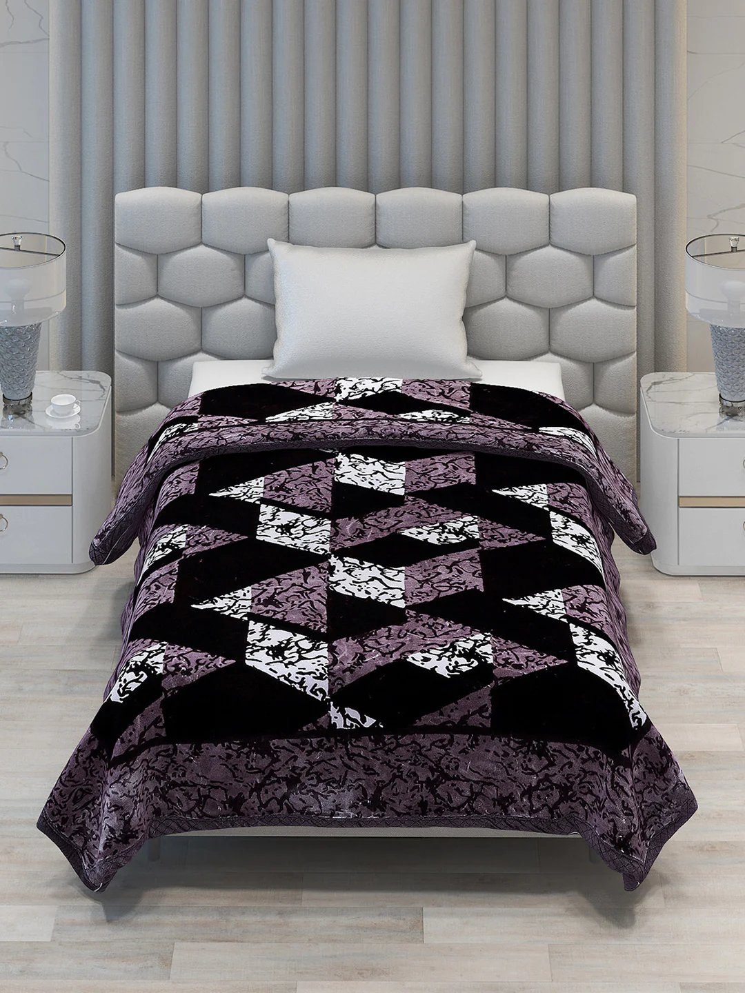 Printed Single Bed Blanket for Mild Winter -2 Ply - Image 2