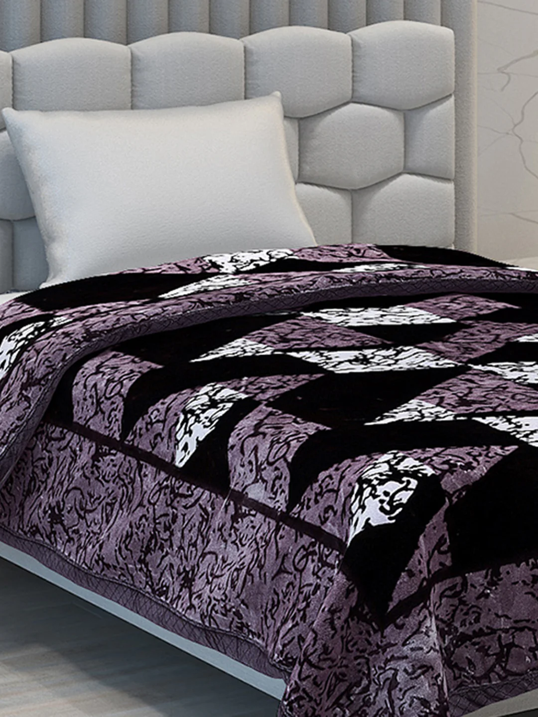 Printed Single Bed Blanket for Mild Winter -2 Ply - Image 4