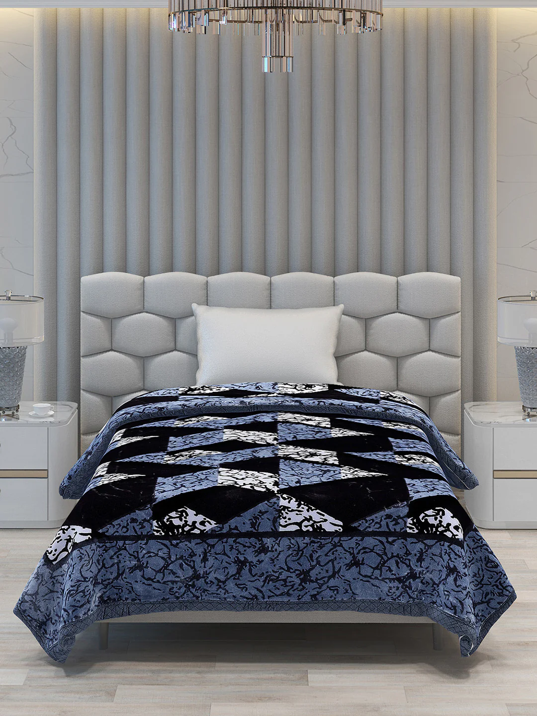 Printed Single Bed Blanket for Mild Winter -2 Ply - Image 3