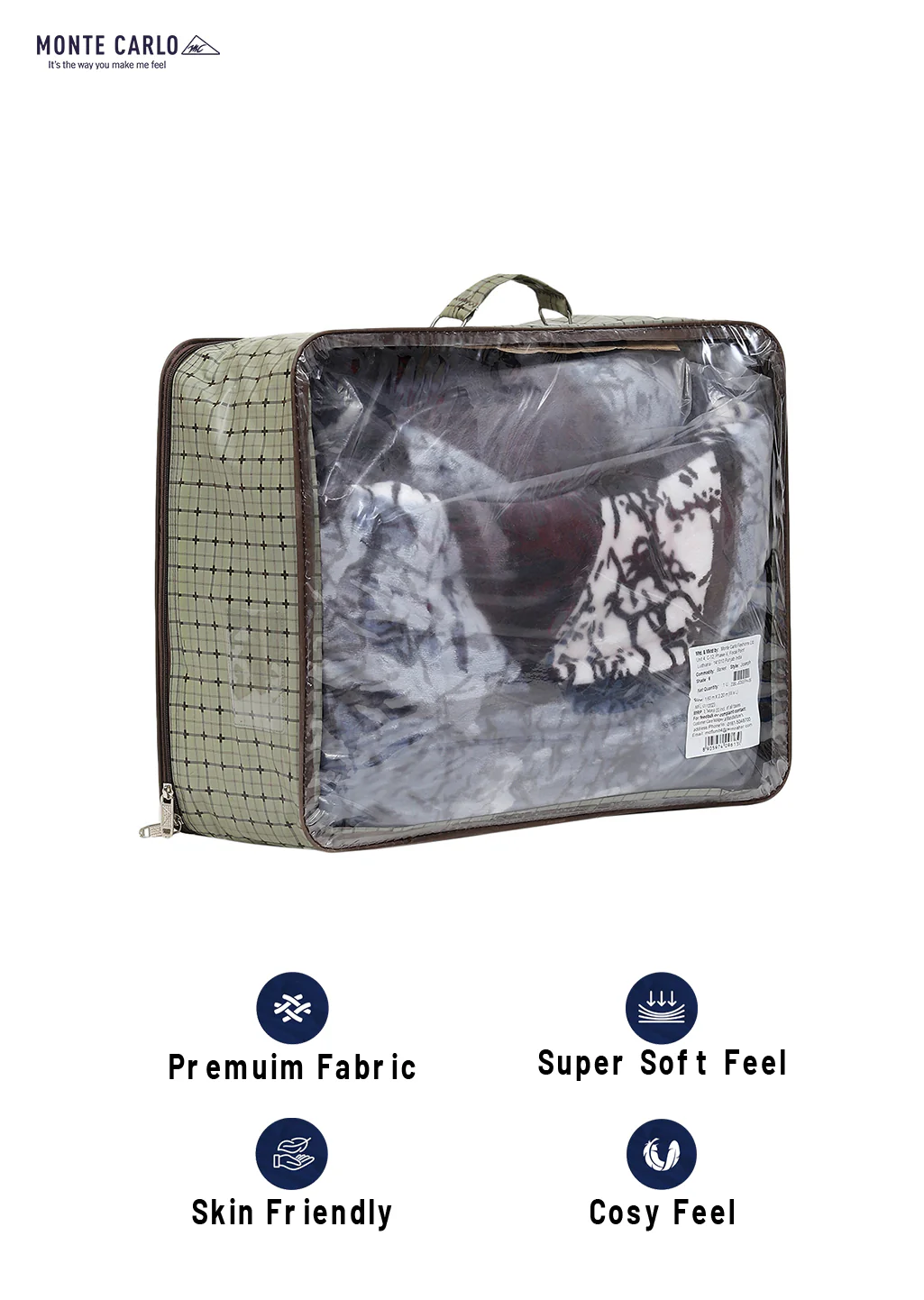 Printed Single Bed Blanket for Mild Winter -2 Ply - Image 8