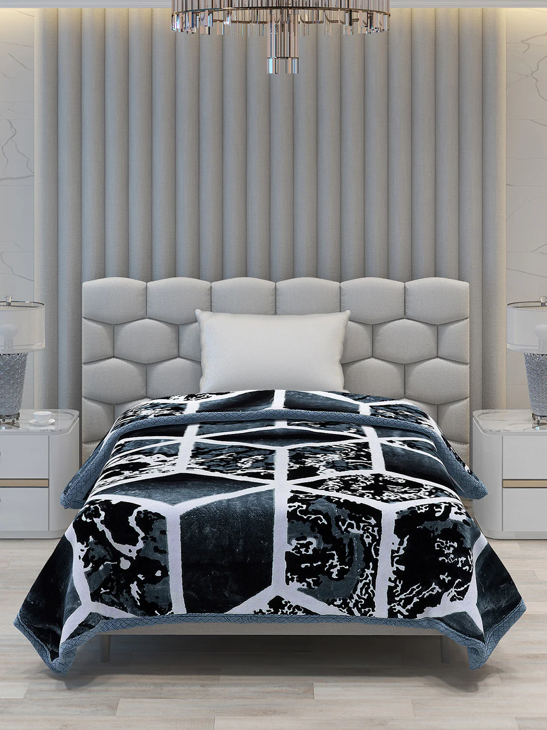 Printed Single Bed Blanket for Mild Winter -2 Ply - Image 3