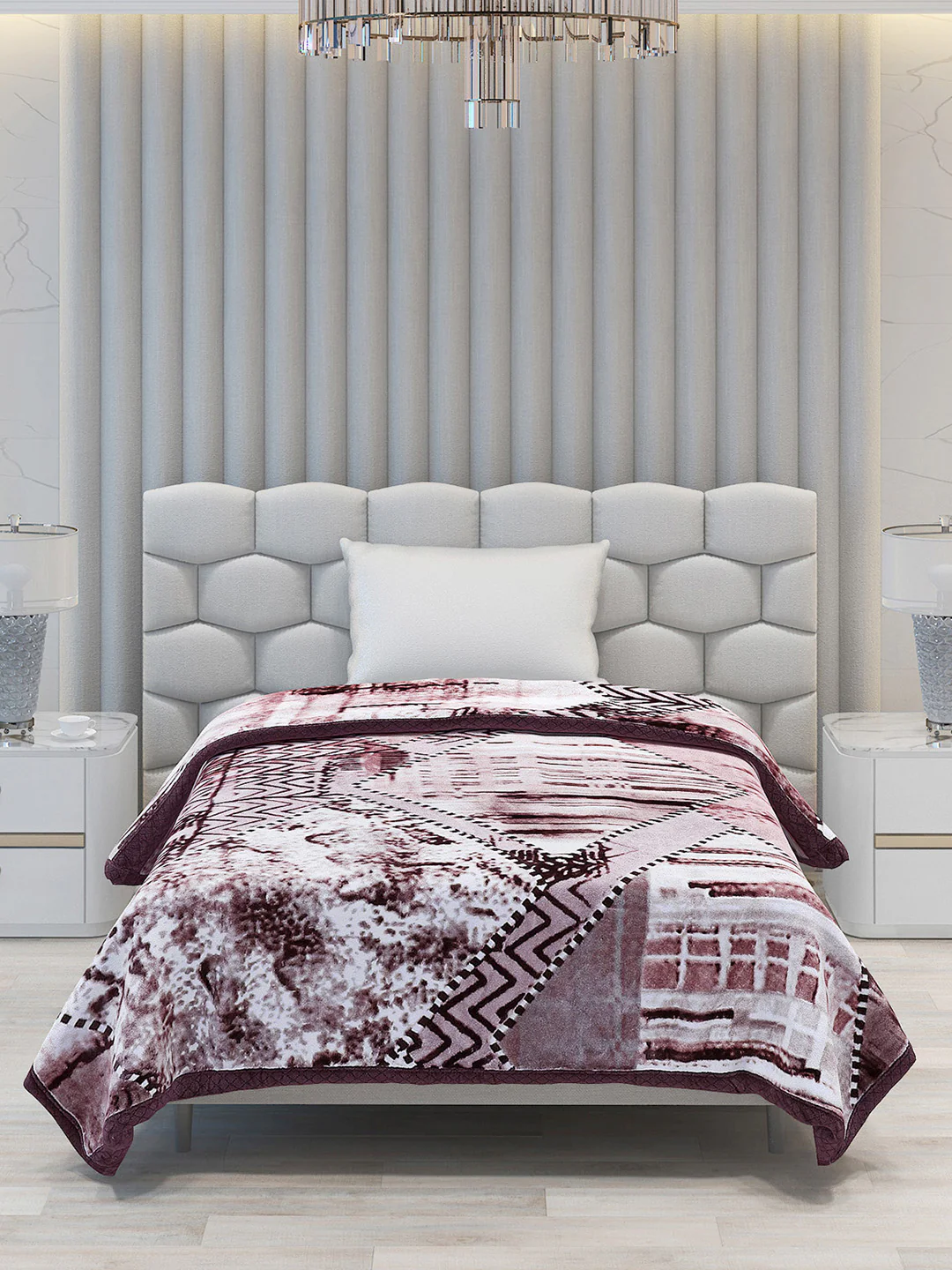 Printed Single Bed Blanket for Mild Winter -2 Ply - Image 3