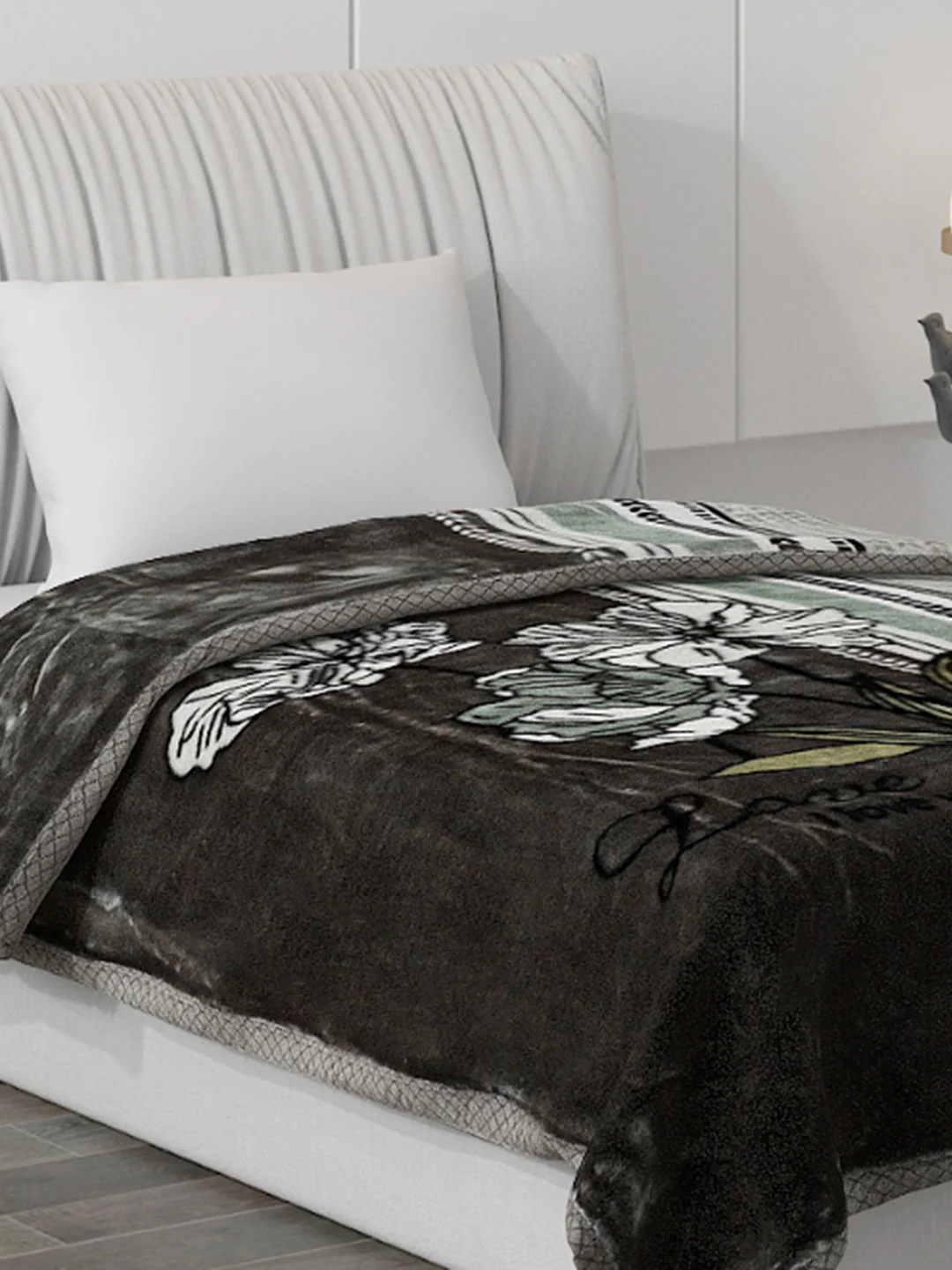 Printed Single Bed Blanket for Mild Winter -2 Ply - Image 4