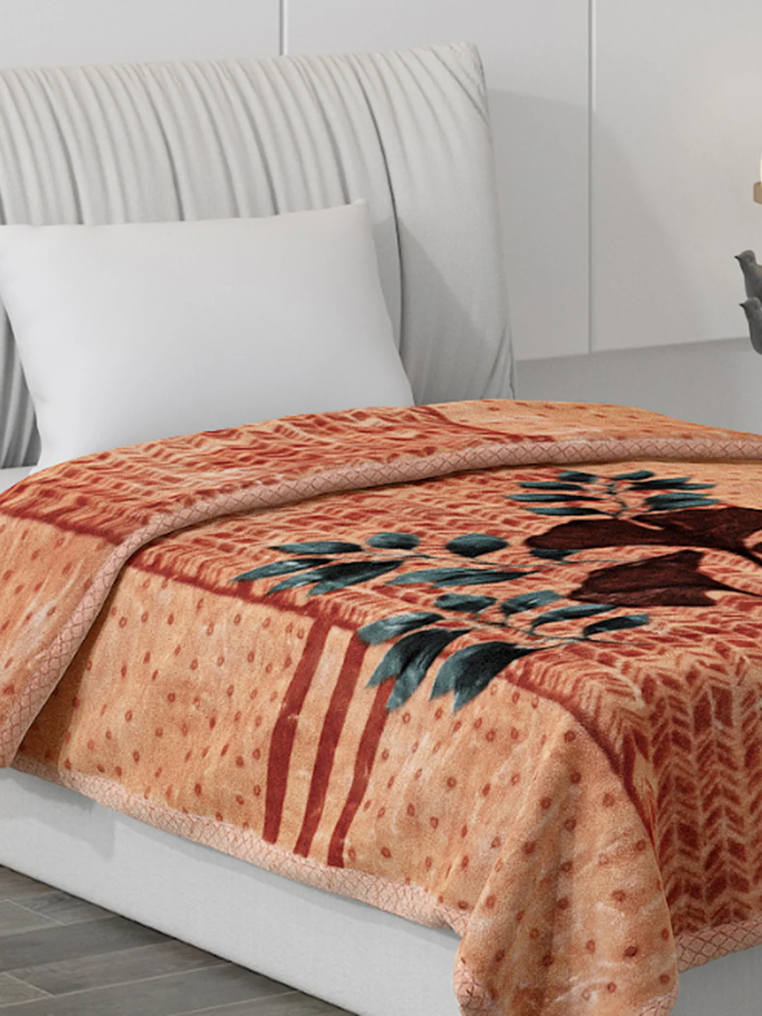 Printed Single Bed Blanket for Mild Winter -2 Ply - Image 4