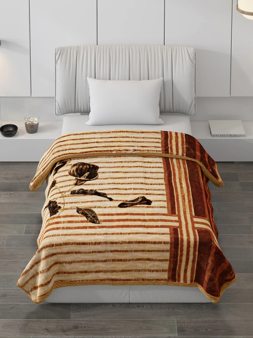 Printed Single Bed Blanket for Mild Winter -2 Ply - Image 2