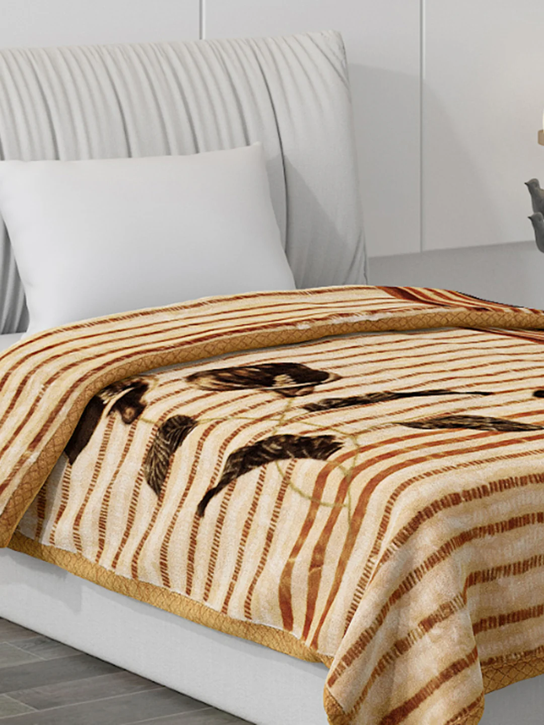 Printed Single Bed Blanket for Mild Winter -2 Ply - Image 4