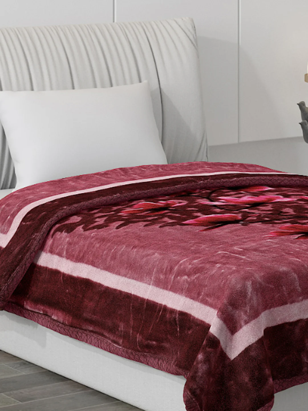 Printed Single Bed Blanket for Mild Winter -2 Ply - Image 4