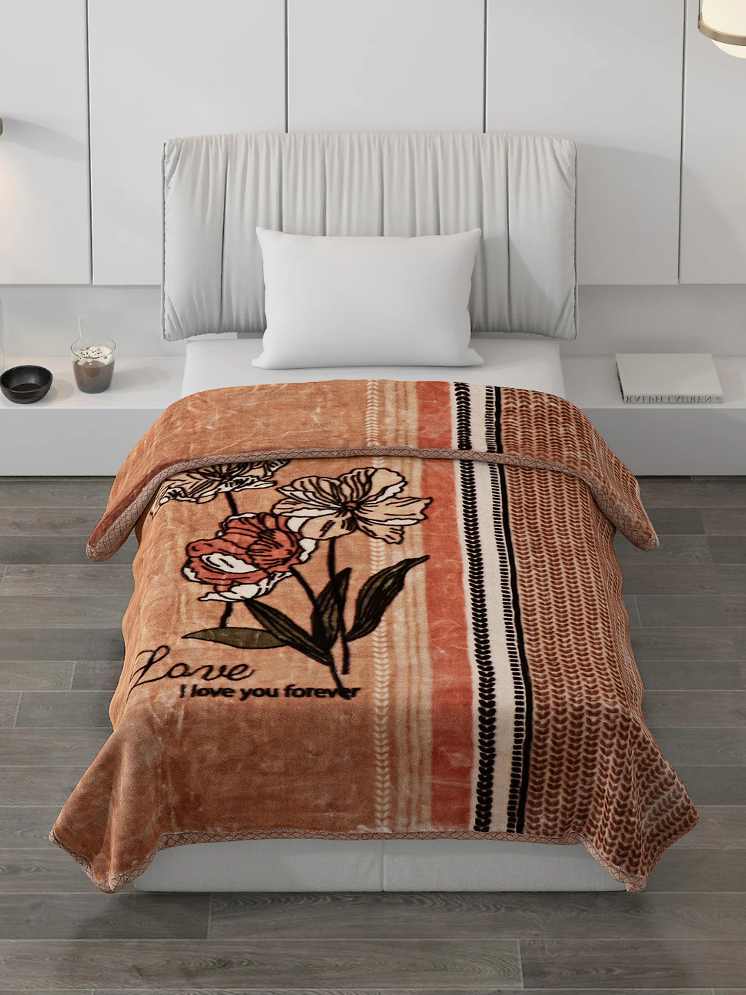 Printed Single Bed Blanket for Mild Winter -2 Ply - Image 2