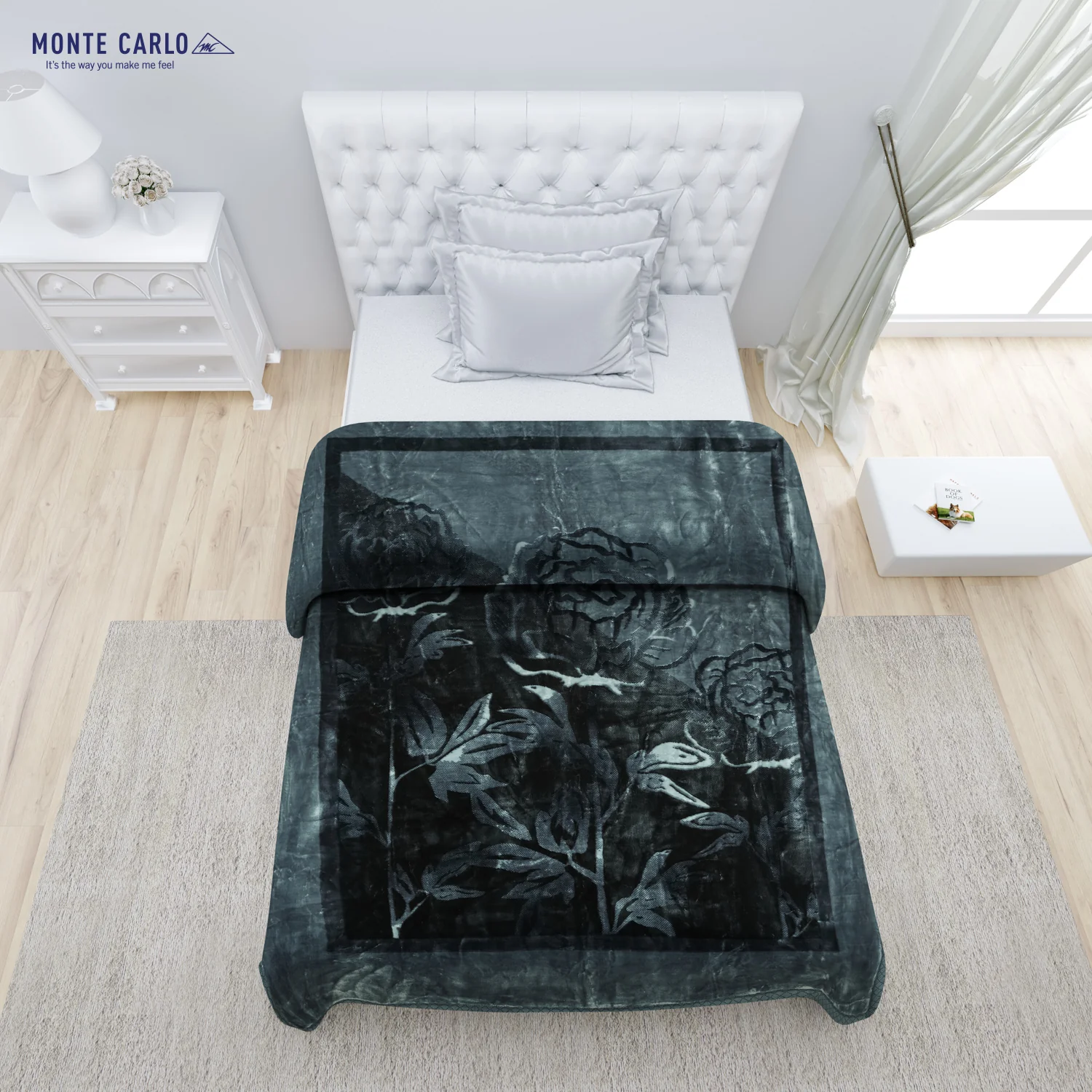 Printed Single Bed Blanket for Mild Winter -2 Ply - Image 3