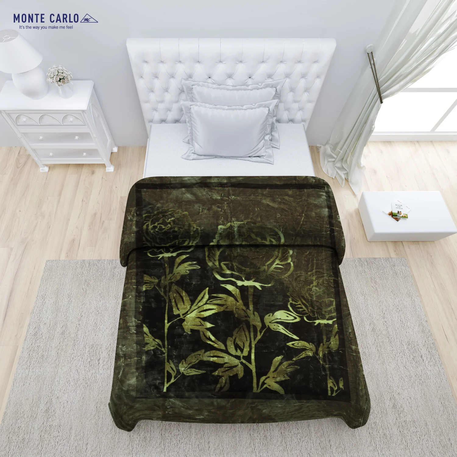 Printed Single Bed Blanket for Mild Winter -2 Ply - Image 3