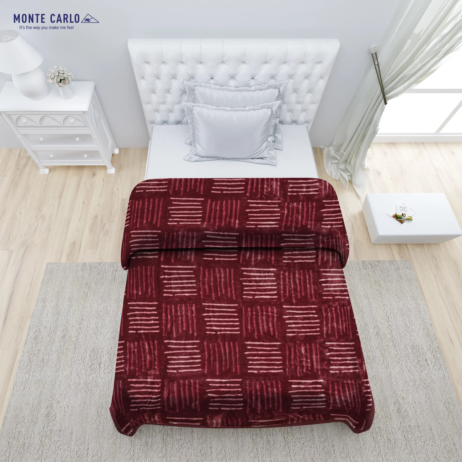 Printed Single Bed Blanket for Mild Winter -2 Ply - Image 3