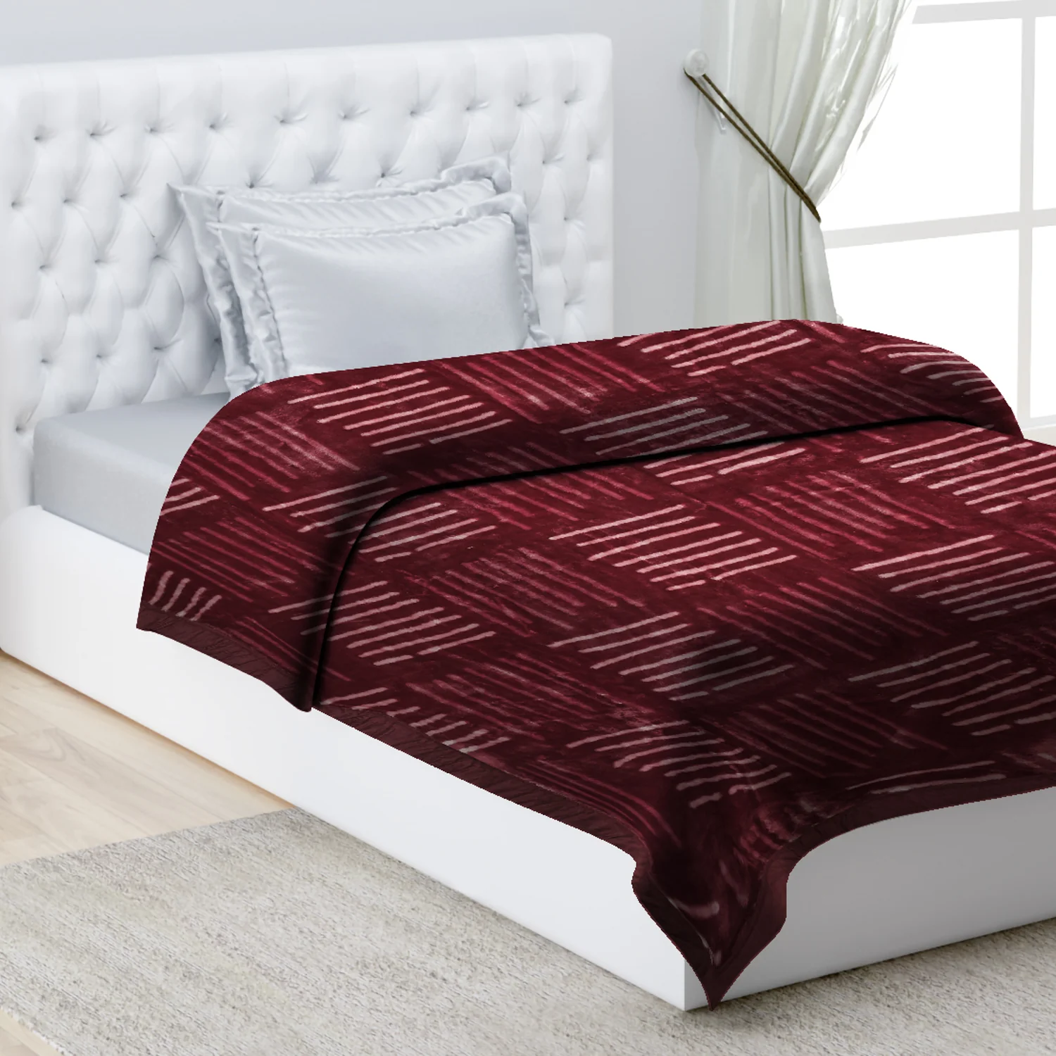 Printed Single Bed Blanket for Mild Winter -2 Ply - Image 9
