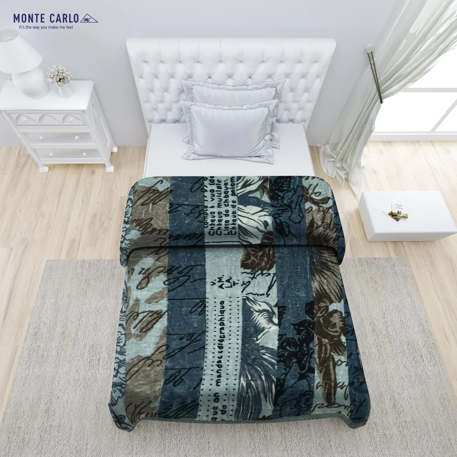 Printed Single Bed Blanket for Mild Winter -2 Ply - Image 3