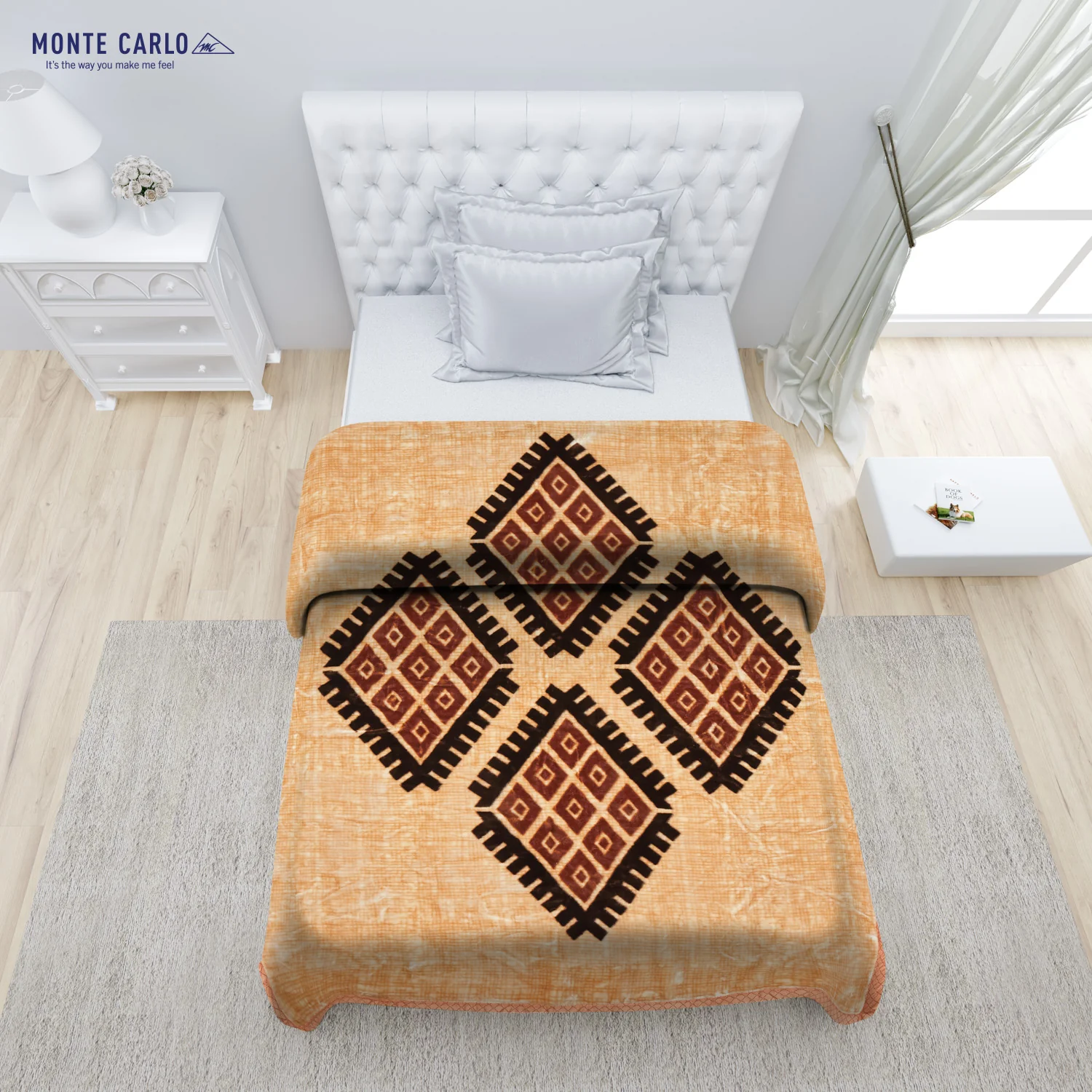Printed Single Bed Blanket for Mild Winter -2 Ply - Image 3