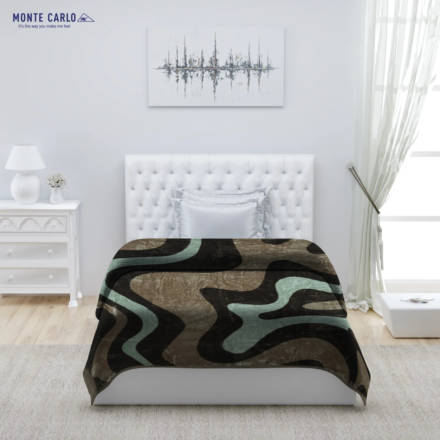 Printed Single Bed Blanket for Mild Winter -2 Ply - Image 2