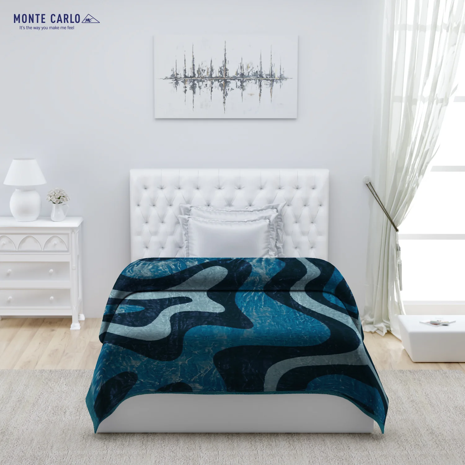 Printed Single Bed Blanket for Mild Winter -2 Ply - Image 2