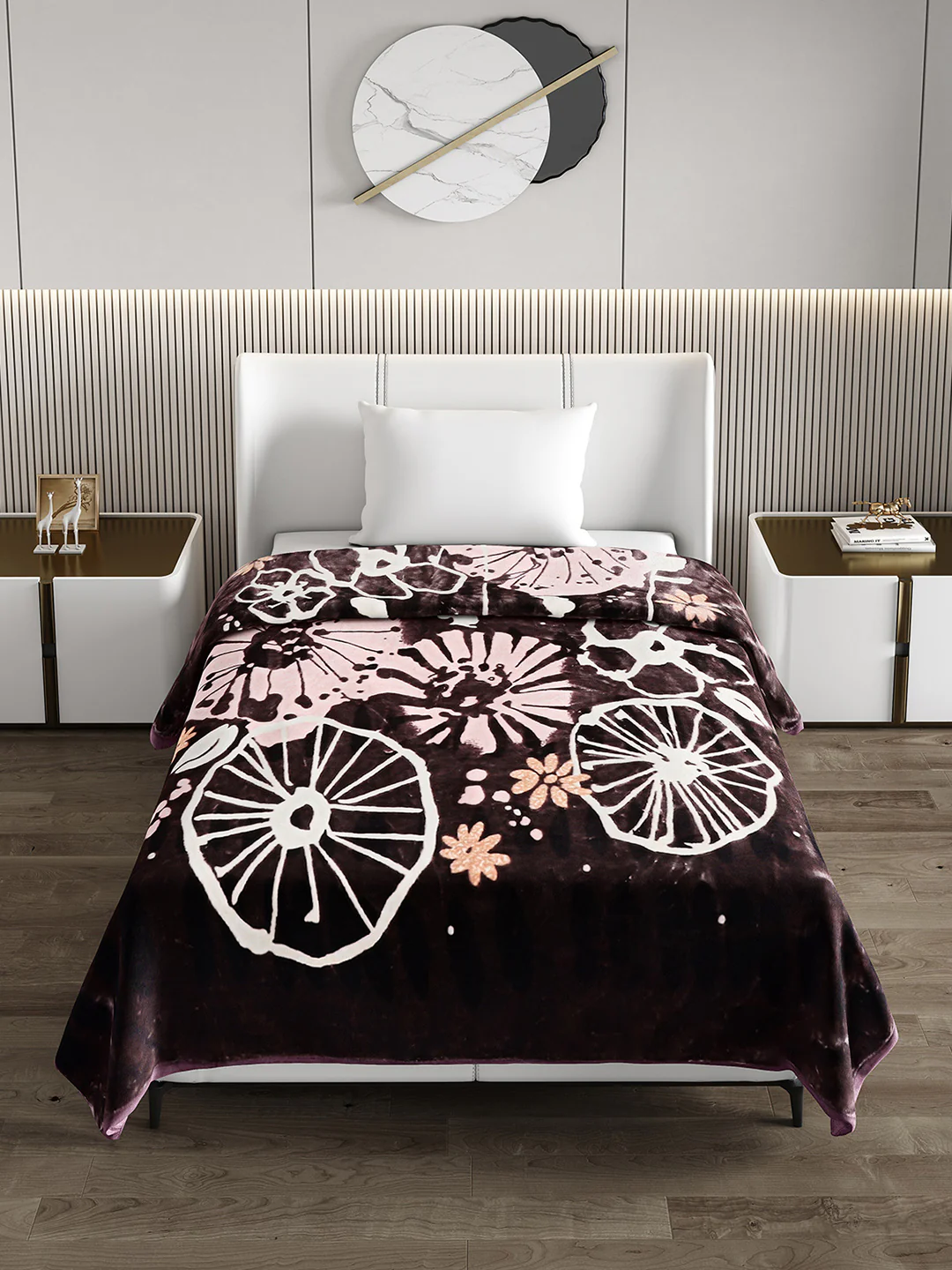 Printed Single Bed Blanket for Mild Winter -2 Ply - Image 3