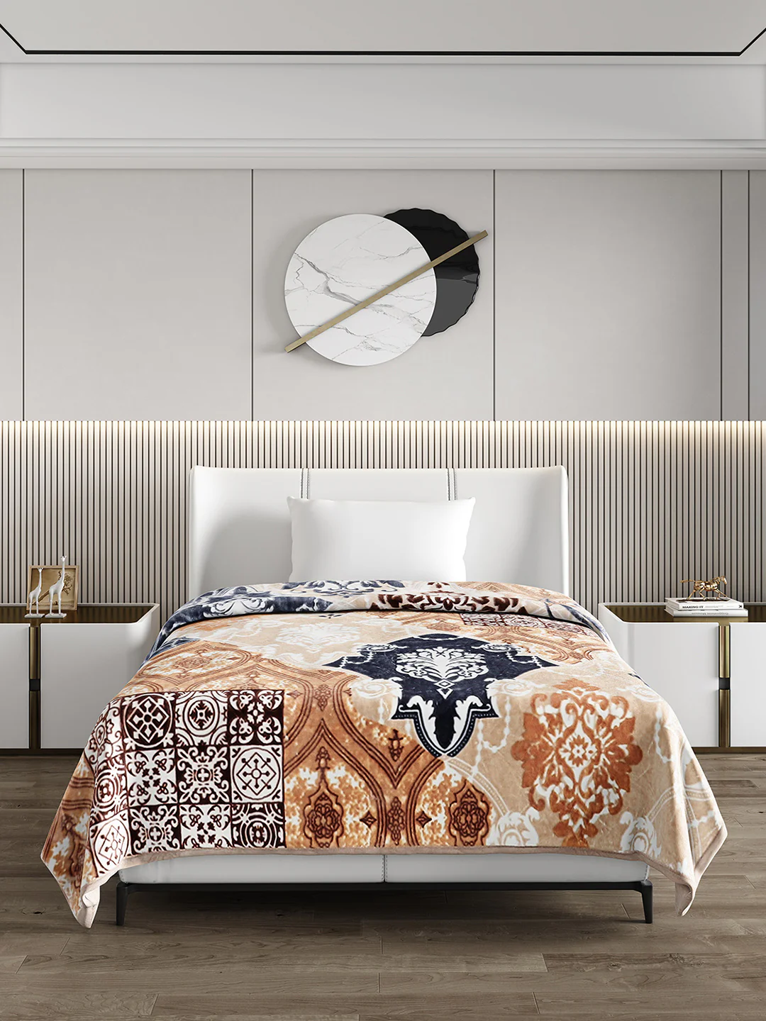 Printed Single Bed Blanket for Mild Winter -2 Ply - Image 2