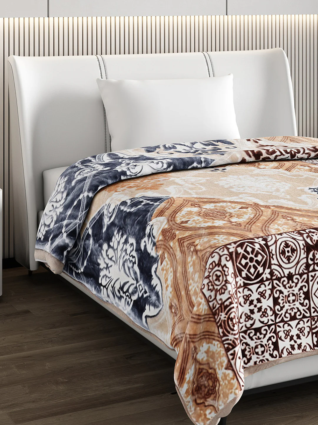 Printed Single Bed Blanket for Mild Winter -2 Ply - Image 4