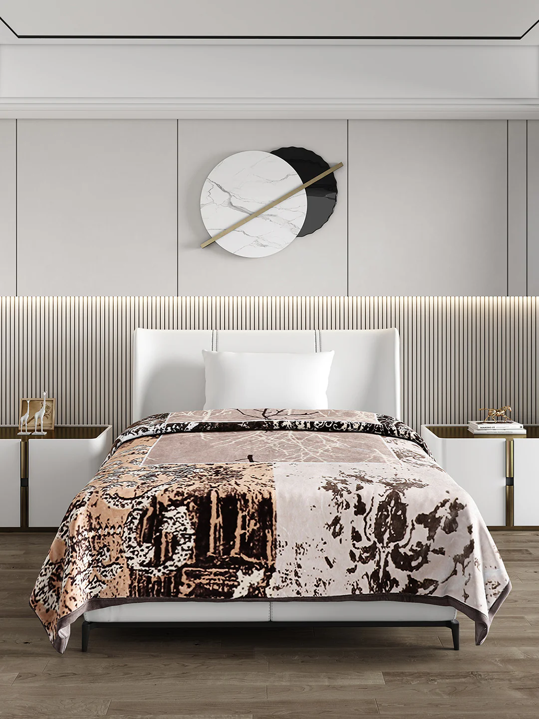 Printed Single Bed Blanket for Mild Winter -2 Ply - Image 2