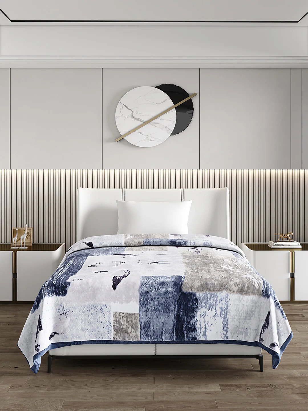 Printed Single Bed Blanket for Mild Winter -2 Ply - Image 2