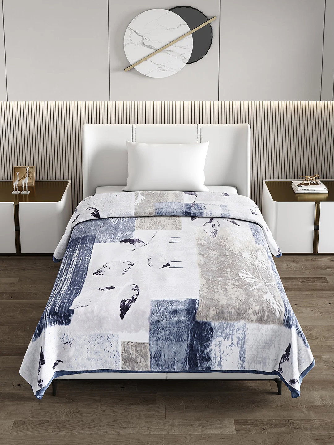 Printed Single Bed Blanket for Mild Winter -2 Ply - Image 3