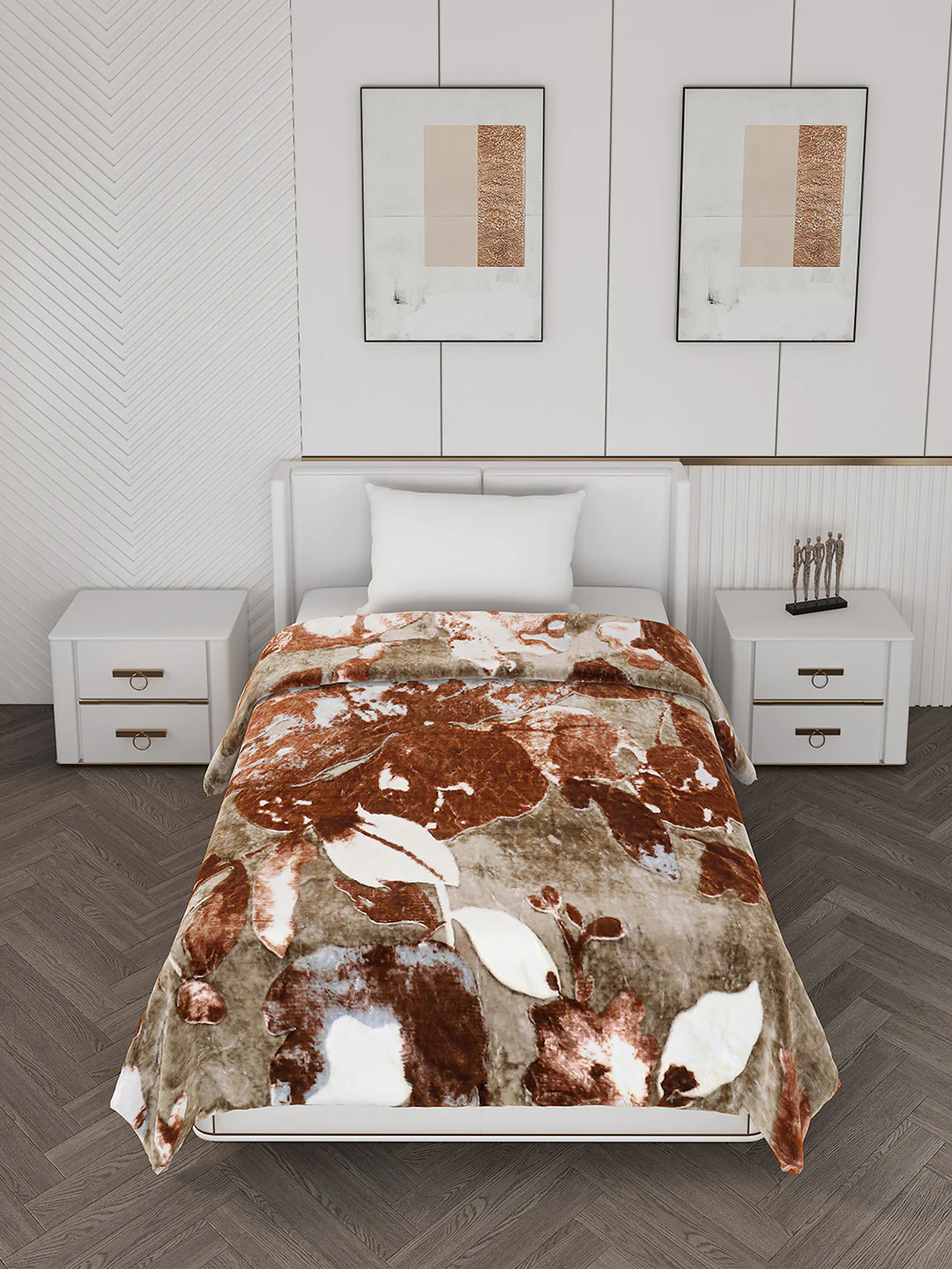Printed Single Bed Blanket for Mild Winter -2 Ply - Image 3
