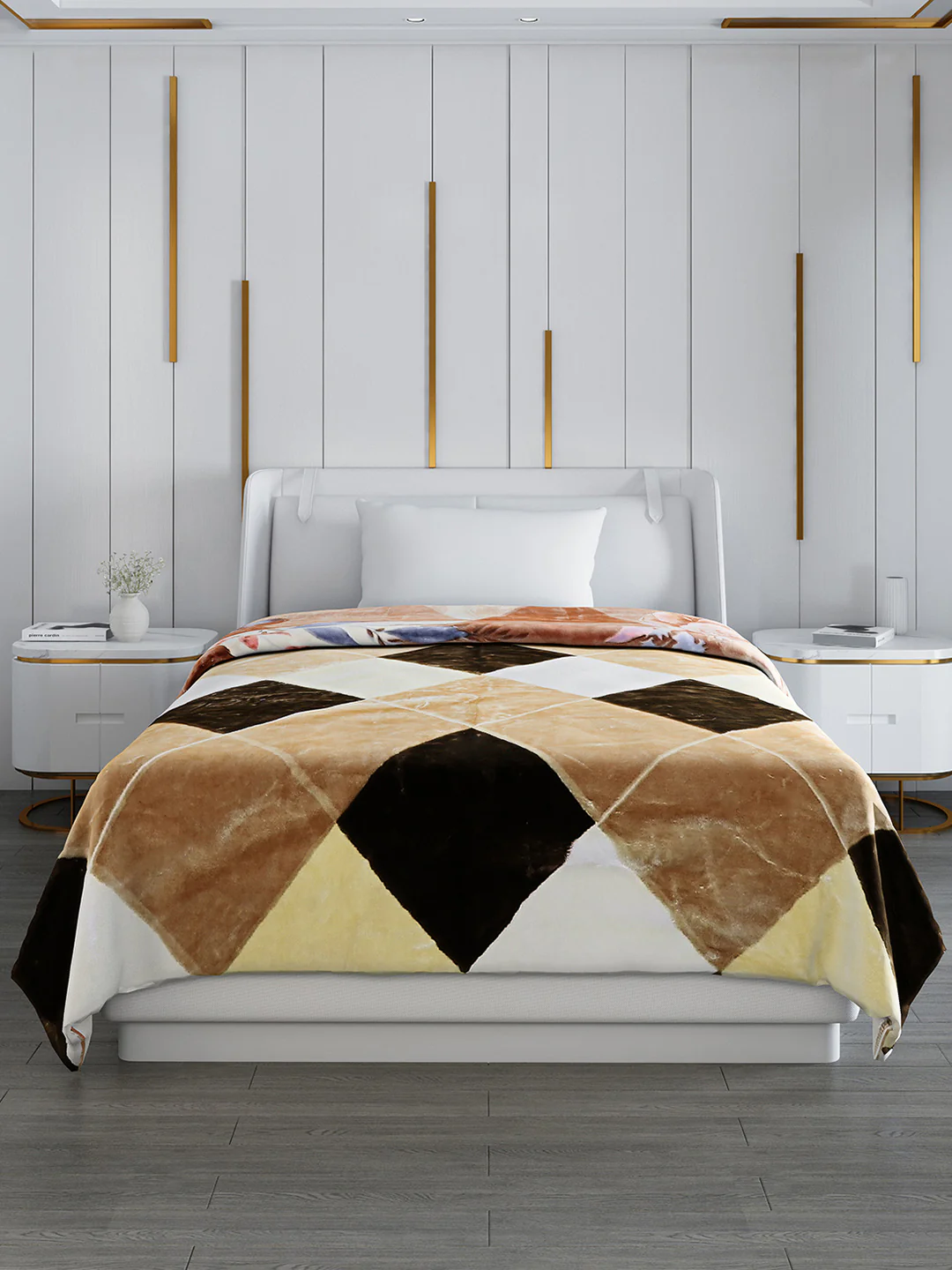 Printed Single Bed Blanket for Mild Winter -2 Ply - Image 2