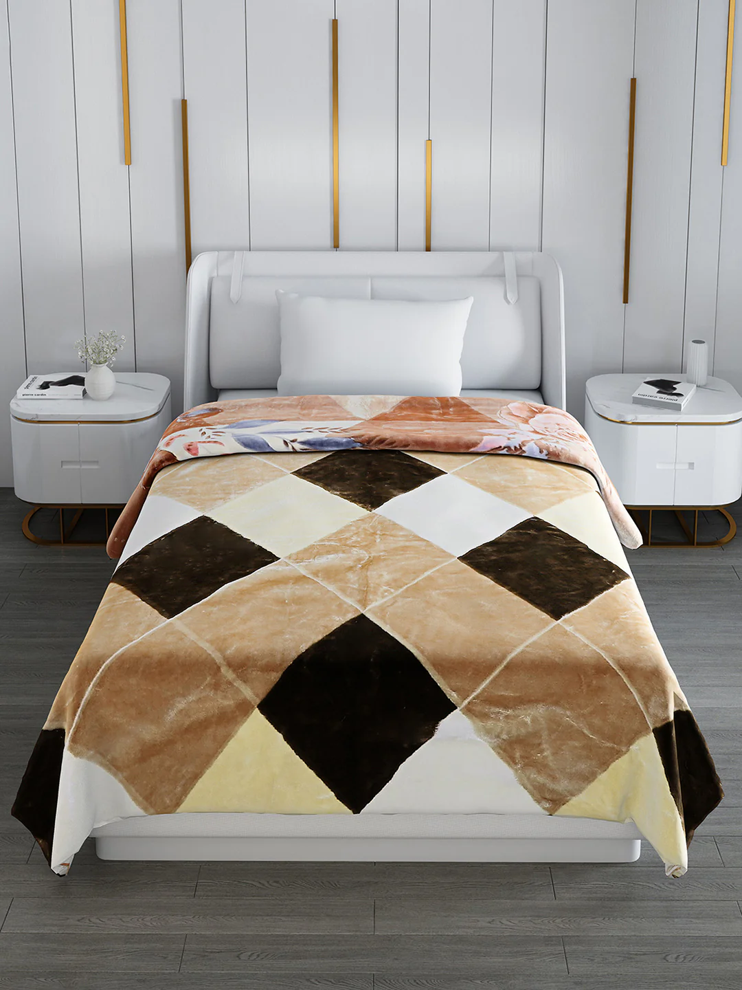 Printed Single Bed Blanket for Mild Winter -2 Ply - Image 3