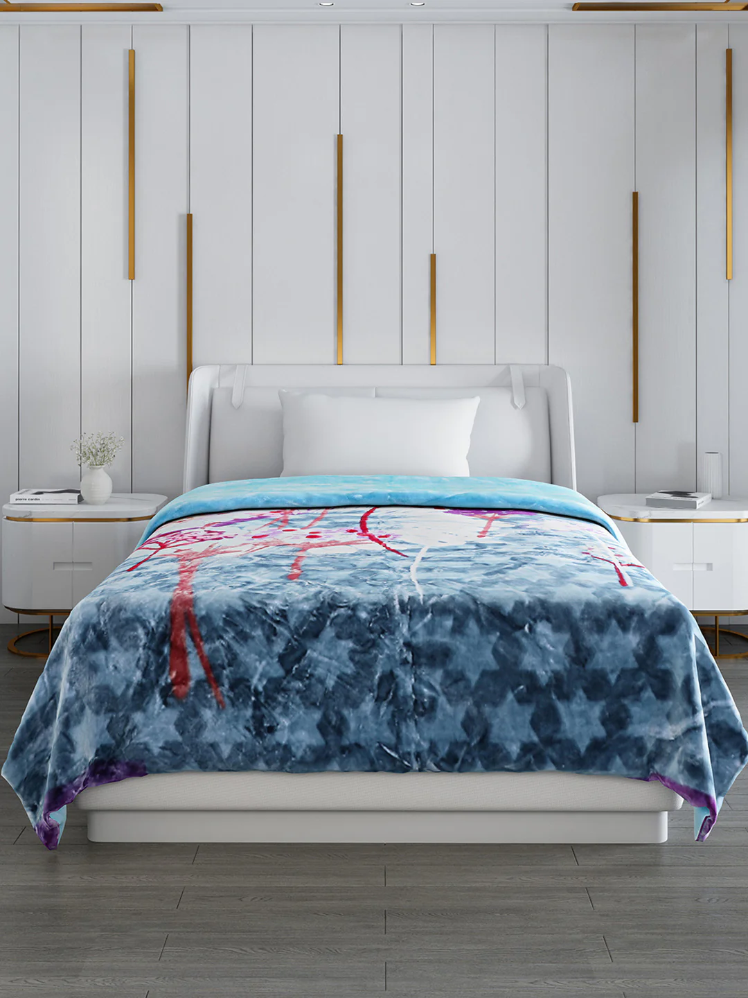 Printed Single Bed Blanket for Mild Winter -2 Ply - Image 2