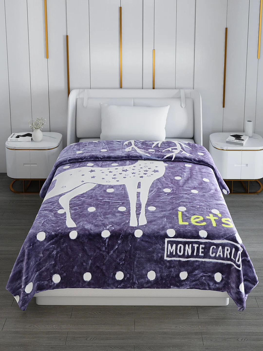Printed Single Bed Blanket for Mild Winter -2 Ply - Image 3