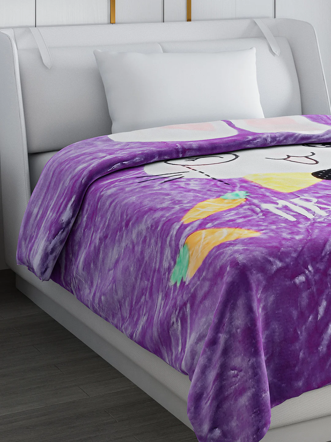 Printed Single Bed Blanket for Mild Winter -2 Ply - Image 4