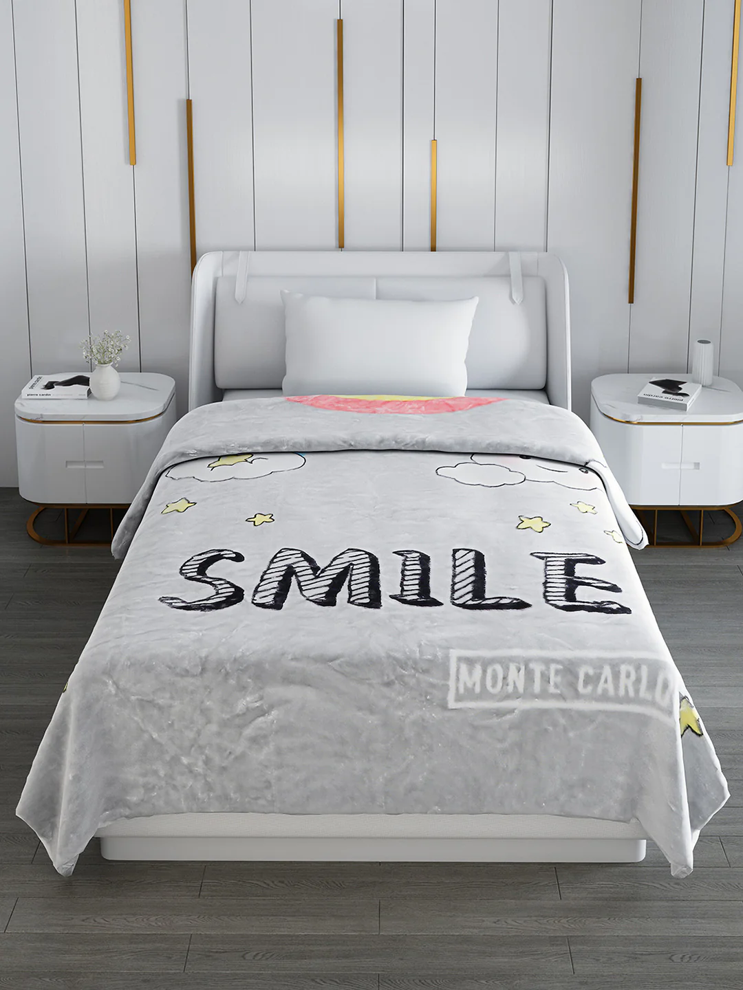 Printed Single Bed Blanket for Mild Winter -2 Ply - Image 3