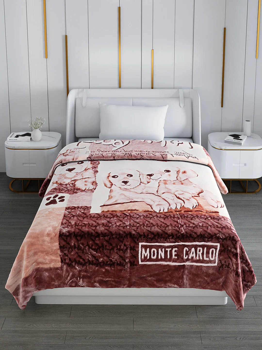 Printed Single Bed Blanket for Mild Winter -2 Ply - Image 3
